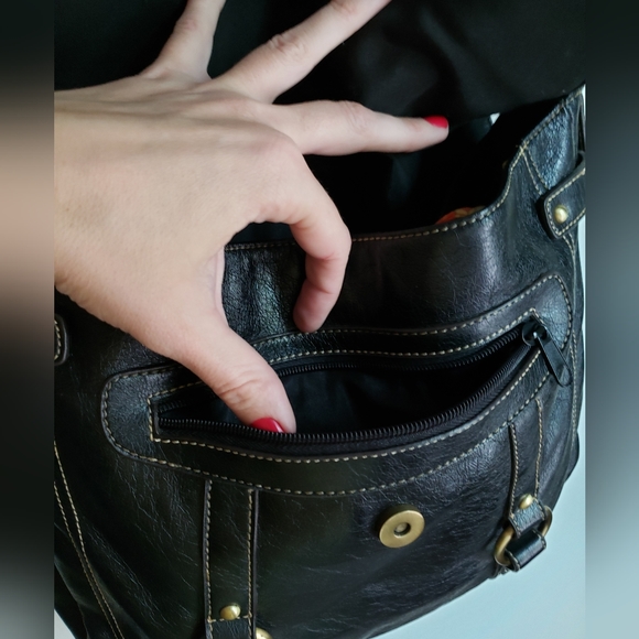 NWOT nine west leather extra large duffle purse - Picture 16 of 16